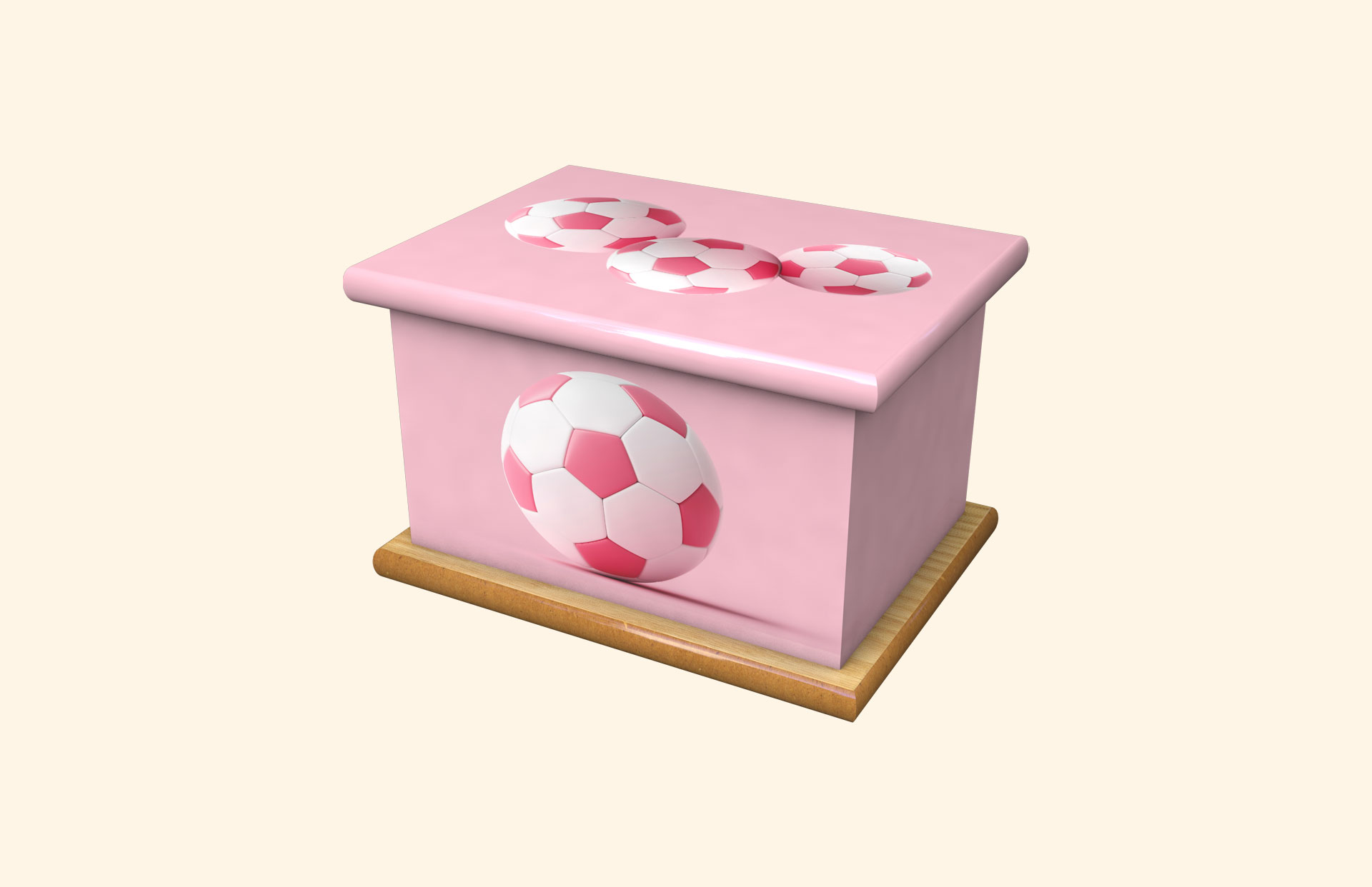 Pink Play child ashes casket